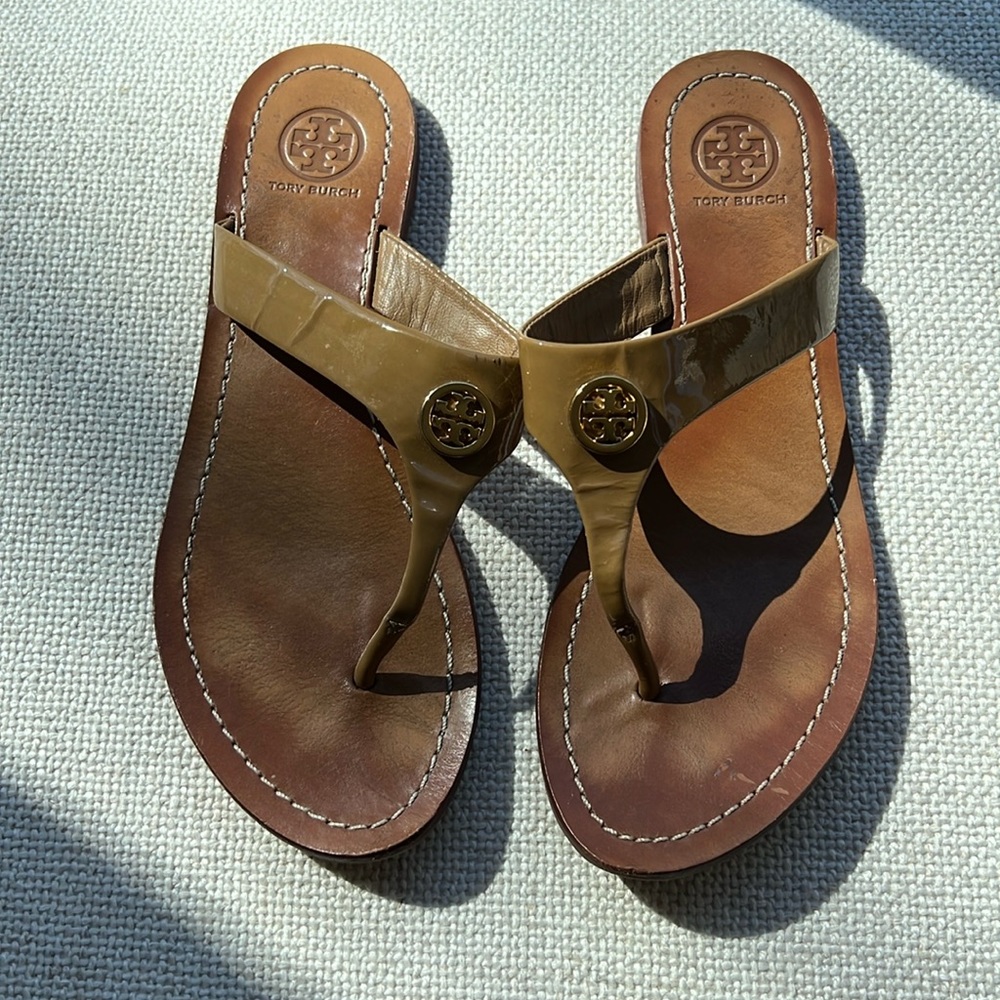 Tory Burch flip flops, size 7